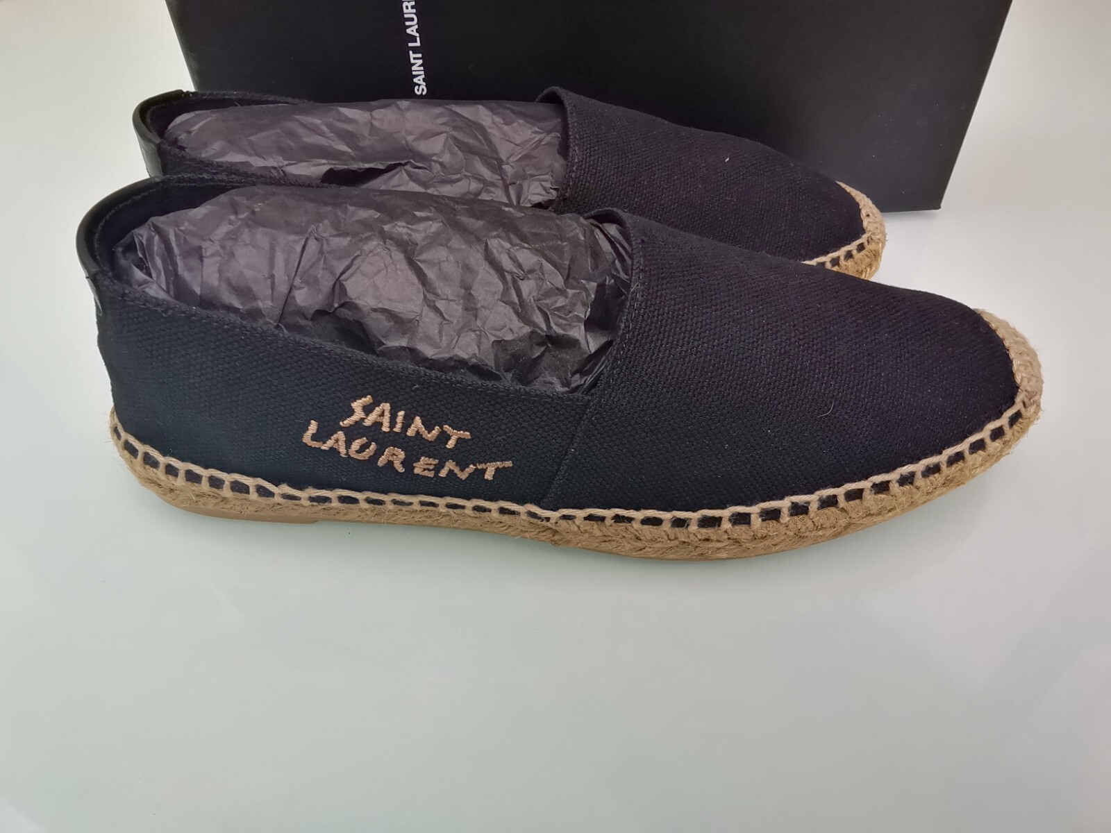 SAINT LAURENT YSL ESPADRILLAS TELA CON LOGO YSL EU 40