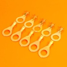 High Quality M8 8.5mm Uninsulated Crimp Ring Terminal - Pack Sizes 10 to 100