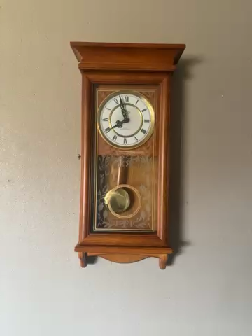 D&A Chiming Wall Clock Quartz Movement! Works and Looks Great! Free Shipping! - Video 1 of 1