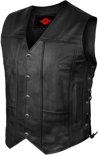 black leather vests