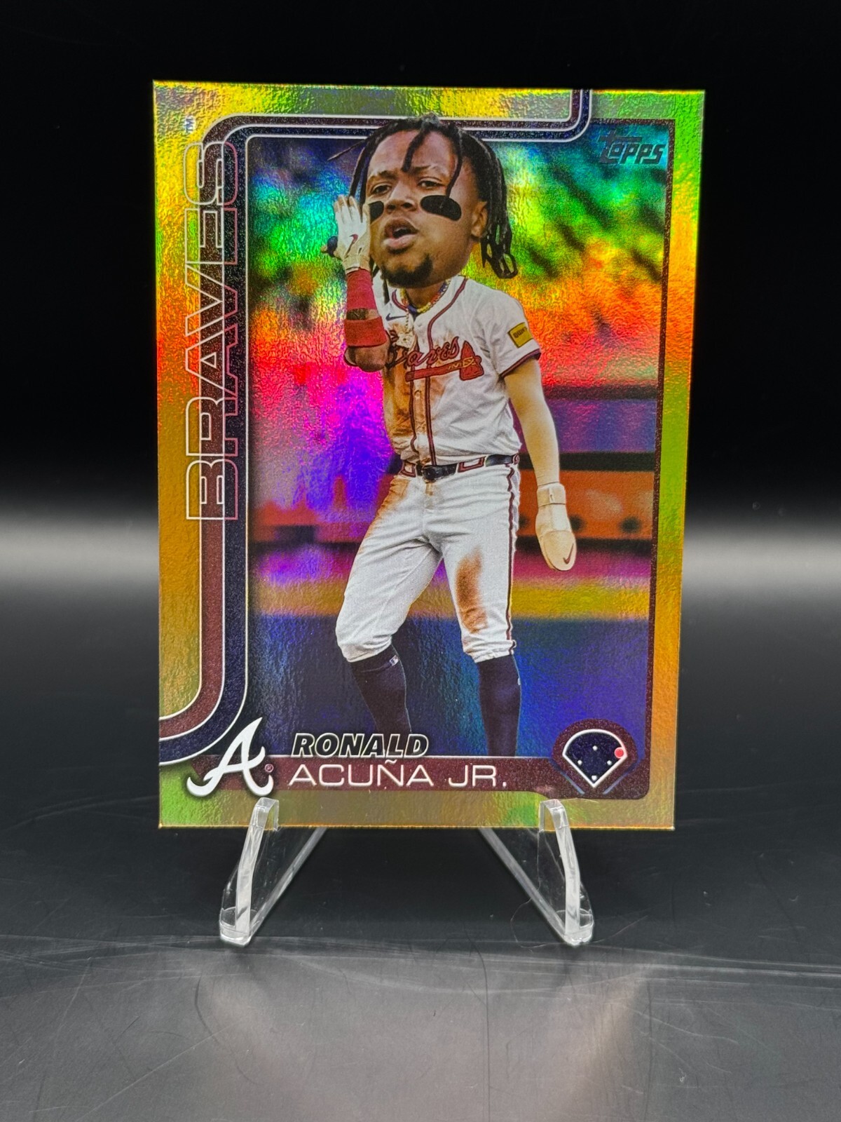 2025 Topps Series 1 Celebration Big Head Ronald Acuna Jr. Gold Holofoil /50 -ATL