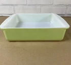 Vintage Pyrex 222 8" Square Lime Green Milk Glass MCM Casserole Baking Dish