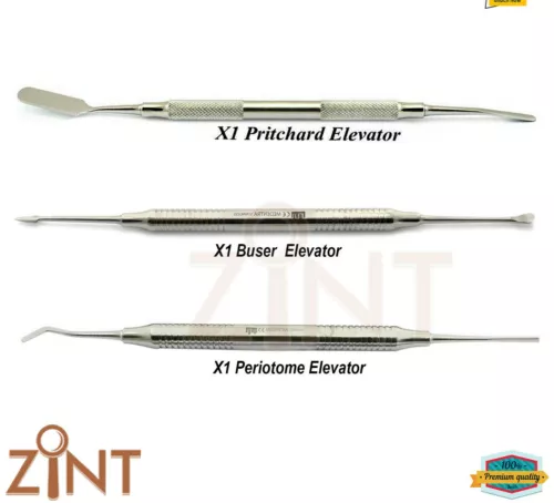 Implant Prichard Periosteal Buser Elevator Periotome Dental Lab Surgical Tool X3