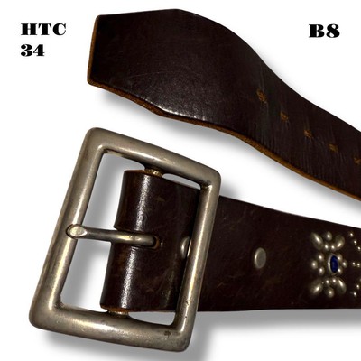 Self Edge x HTC Hand-Made Studded Belt - Black w/ White Stingray 