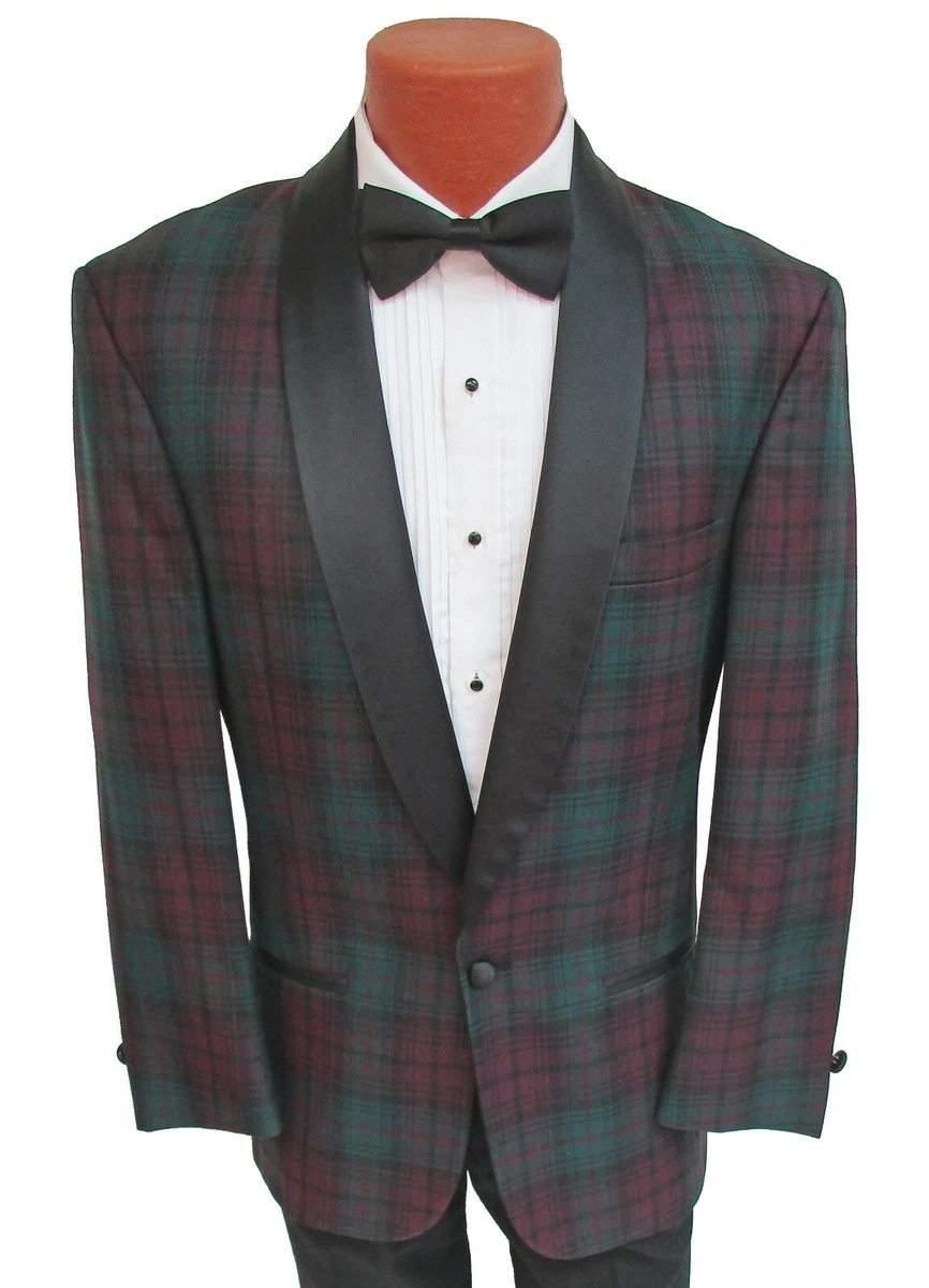 Plaid clearance tuxedo jacket