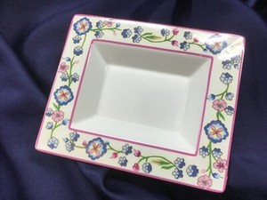 LENOX SCALAMANDRE BOUVIER catchall TRAY floral NEVER USED! FINE CHINA! EXCELLENT