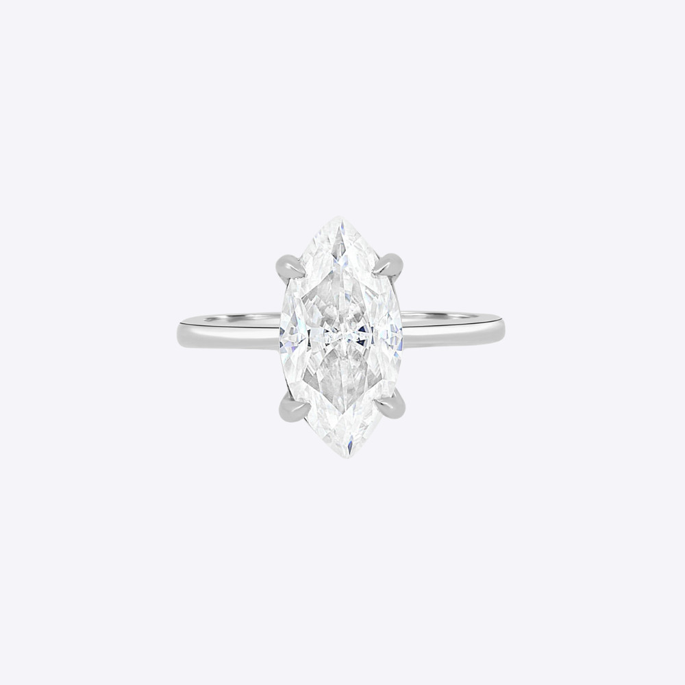 Engagement Ring 950 Platinum IGI 1.50 Ct Marquise Cut Lab Created Diamond-image