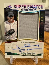Johnny Damon 2024 Leaf In The Game Used Super Swatch Signatures Auto #/20 SSP 🔥