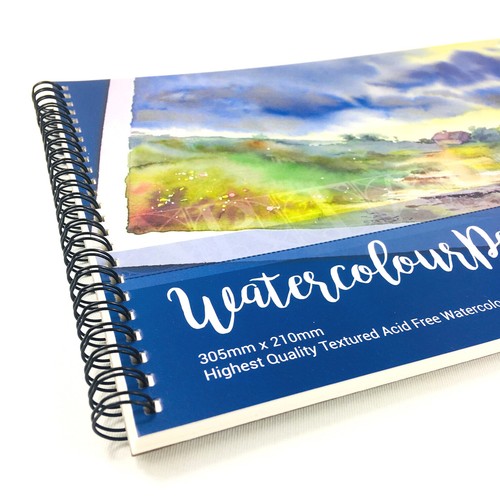 A4 Watercolour Paper Pad 300gsm Watercolour Pad Elite Textured Paper White - Picture 2 of 7
