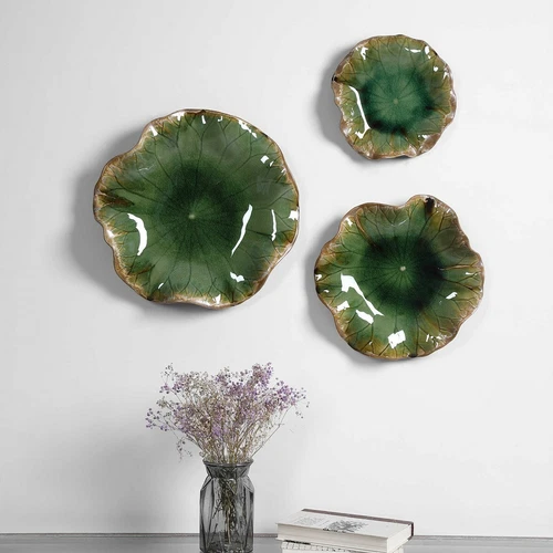 THREE XXL ABELLA MODERN GLOSS CERAMIC WALL SCULPTURES DECORATIVE BOWLS 04247 - Picture 2 of 5