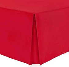 Plain Dyed Poly Cotton Base Pleated  Valance Sheet Single Double King Super King