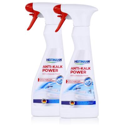 Heitmann Anti-Kalk Power 500ml Sprühflasche - Entfernt Kalk (2er Pack)