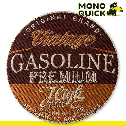 Mono-Quick Patches Aufbügler Applikationen Flicken Aufnäher Label Vintage Wappen - Picture 13 of 33