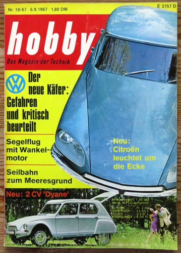 Hobby 18/67 VW Käfer Modell 1968,Citroen 2 CV Dyane,Citroen DS 21,Modellmotoren