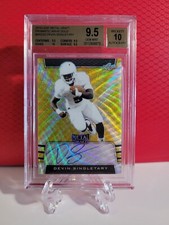 👀DEVIN SINGLETARY 2019 LEAF METAL 1/1 PRISMATIC WAVE GOLD BGS 9.5/10 POP 1 AUTO