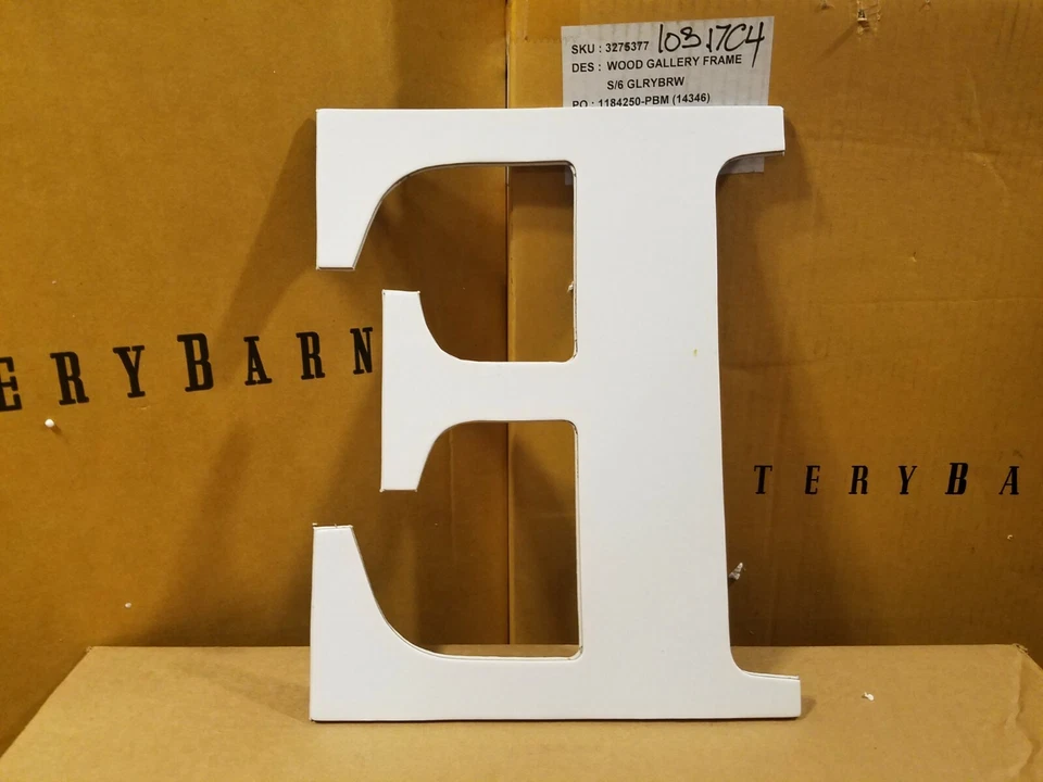 Pottery Barn Teen Pared Letra E con Tiras Adhesivas 12" H #9926 Foto 3 de 3