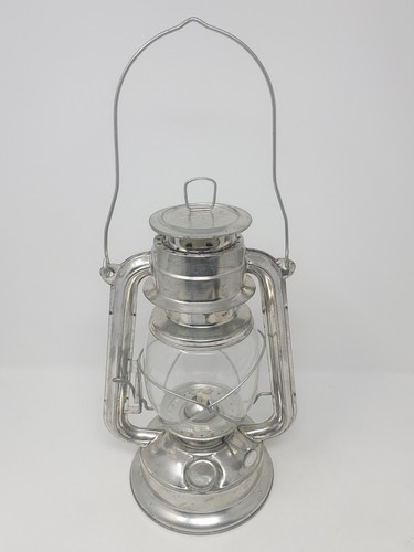 Hurricane Kerosene Oil Lantern Camping Emergency Hanging Light Lamp Silver 11" - Picture 7 of 14
