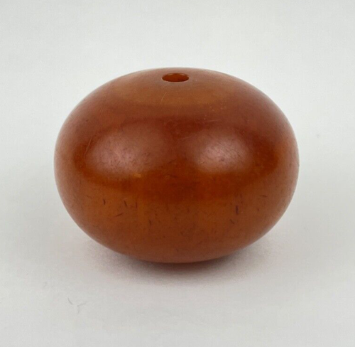 Perla di bachelite Faturan Butterscotch africana vintage - grande cupola ovale 24 g - Foto 16 di 23