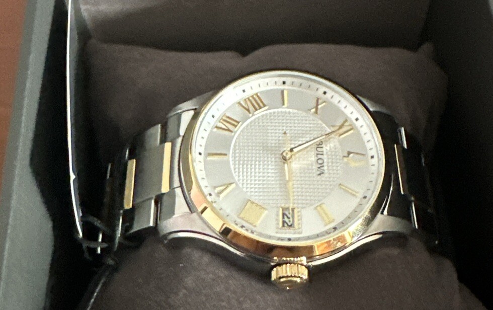 Bulova Men's Watch 98B391 41mm Silver Roman Dial Quartz Two