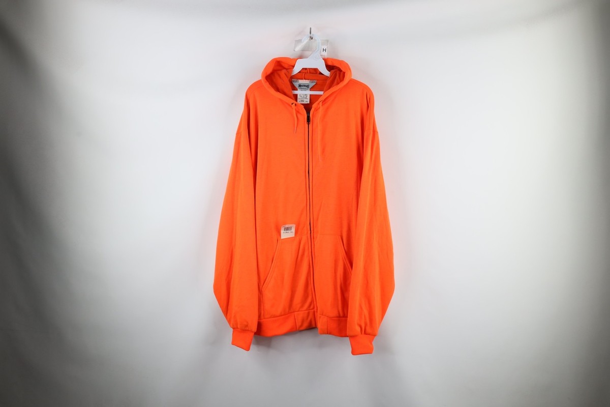 NOS Vtg 90s Streetwear Mens XLT Flocked Fleece Full Zip