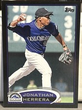 2012 TOPPS BLACK SET BREAK #576 Jonathan Herrera 21/61
