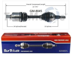 For Buick Regal Pontiac Montana Front Driver Left Cv Axle Shaft Surtrack Gm 8045 Ebay