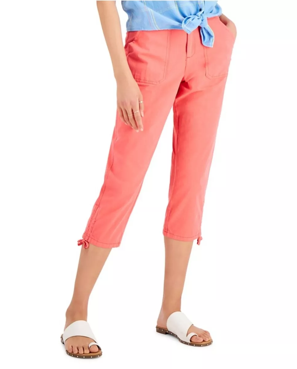 Tie waist shop capri pants