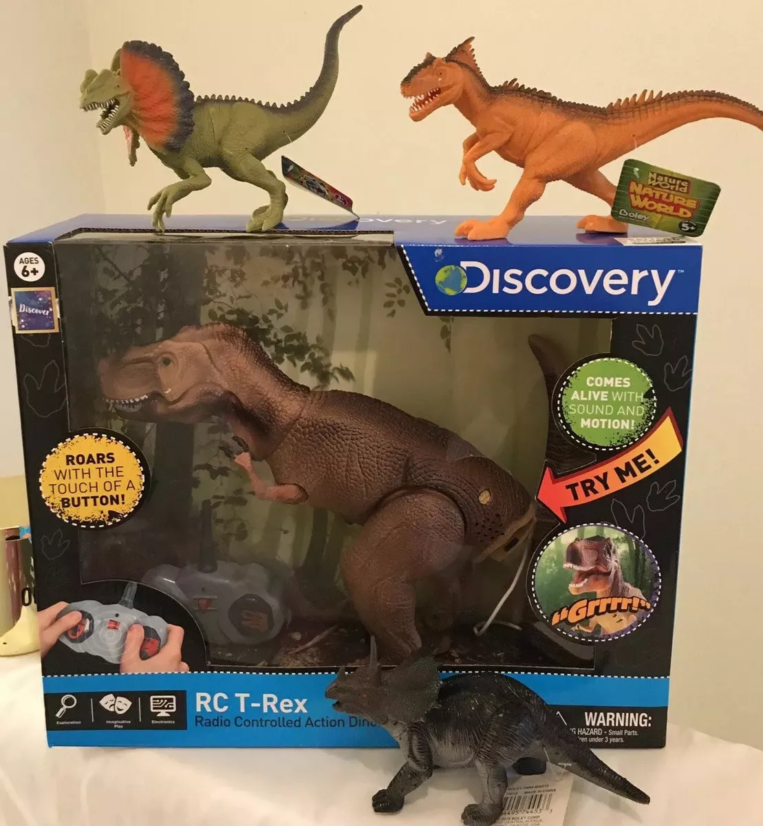 Discovery Kids Radio Controlled T-Rex Dinosaur Action Figure Brown