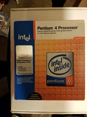 Intel Pentium 4 505j  1 MB L2 Cache 2.66 GHz LGA 775 CPU BX80547PE2667E SL85U