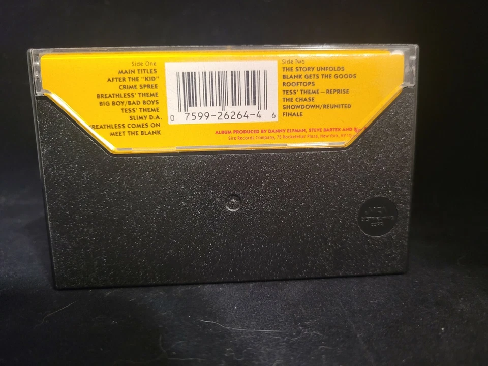 Vintage Cassette Tape DICK TRACY Movie Original Score Soundtrack Danny Elfman - Image 2 of 4