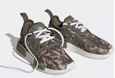 NEU ADIDAS NMD_R1 Unisex Junior grün camou Turnschuhe Gr.5