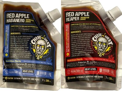 Red Apple Sweet & Hickory Smoked Habanero + Carolina Reaper BBQ Sauce 200ml