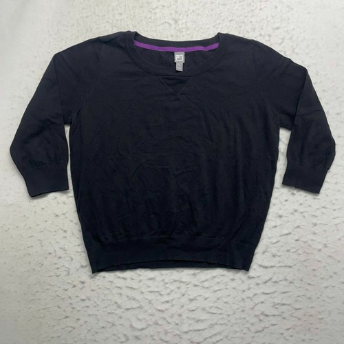 JCP JCPenney Knit Shirt Womens XL Black 