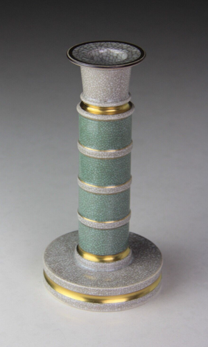VTG Royal Copenhagen Thorkild Olsen Green Gray Crackle Glaze Candle Holder RARE! - Picture 2 of 16