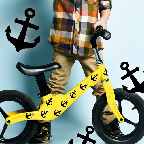 Fahrradaufkleber Fahrrad Sticker Fahrraddesign Kinderfahrrad Aufkleber Anker ... - Bild 11 von 13