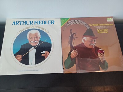 Lof Of 2 Arthur Fiedler Vinyl LP: Legendary Performer & Worlds Favorite Overture