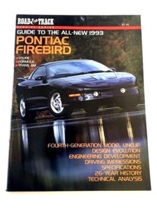 1993 Pontiac Firebird Trans Am 80-page Sales Brochure Guide by Road Track