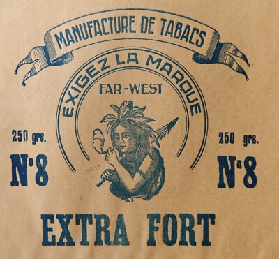 FAR-WEST TOBACCO MANUFACTURE Bag No. 8 Indian Indian Smoker Pipe