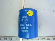 Nippon Chemi-Con 39Z14L02 3" Dia x 3⅞"(H) 4700uf 450V Capacitor, Used