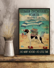 Poster cane tedesco puntatore pelo corto club lettura tanti libri così poco tempo poster