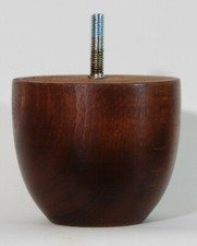 4 WOODEN BUN FEET, H=75mm (3") Ref.E422-DMw  SOFA FEET,  FOOTSTOOL FEET 