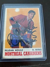 1970-1971 OPC #174 REJEAN HOULE RC AUTO ROOKIE CARD Good