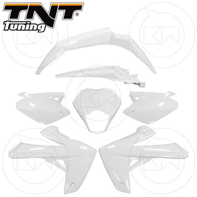 Kit De 7 Carenas Blancas Brillantes Para Peugeot Trekker / TKR 50-100 (1997-2013)
