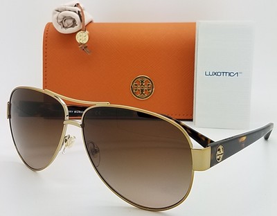 New Tory Burch sunglasses TY6057 324013 60 Gold Brown Gradient AUTHENTIC Aviator 725125981088 | eBay