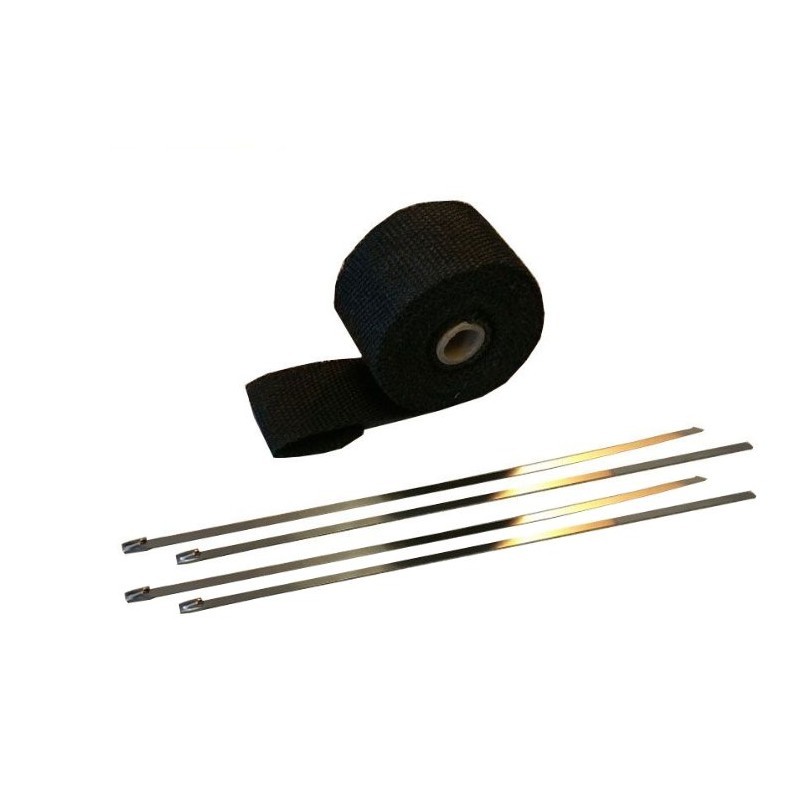 Bande thermique moto échappement noire BRAZOLINE style cafe racer
