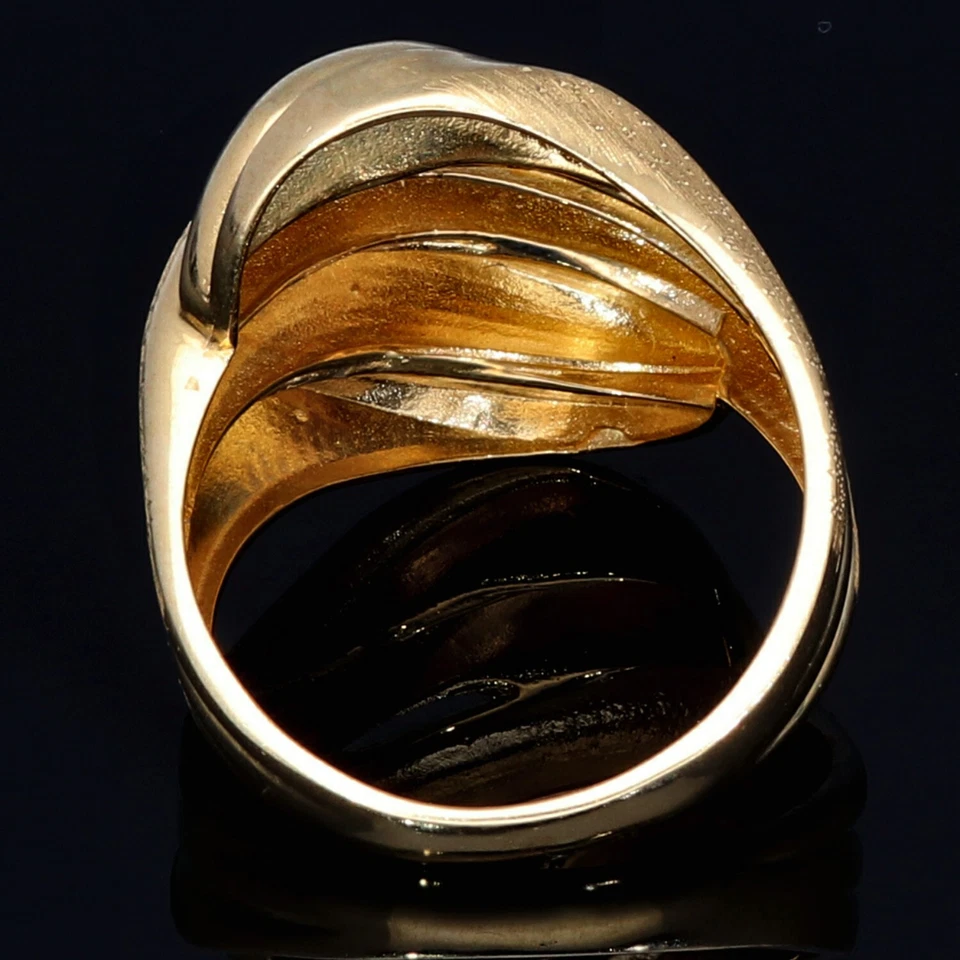 Rustikaler Breiter Ring 585 14K ECHT GOLD 55RG MASSIV Goldring NEU SCHMUCK - Bild 4 von 4