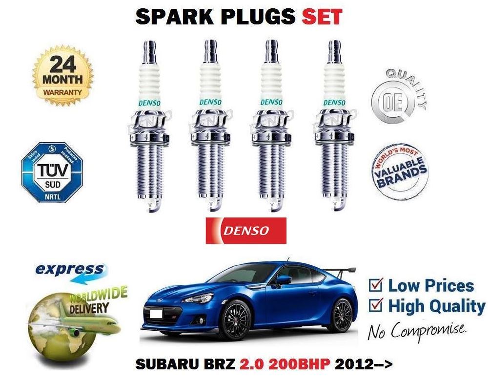 For Subaru Brz 2 0 200bhp 2012 New Denso Engine Spark Plugs Set Ebay