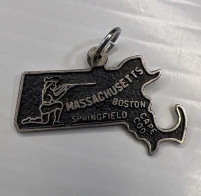 BEAU 925 Sterling Silber Anhänger Massachusetts USA Boston Springfield Cape Cod