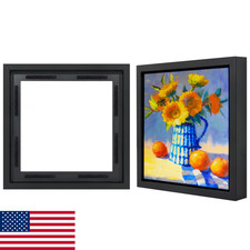 Americanflat Black 12x12 Floating Canvas Frame w/ Adhesive Strips - Elegant