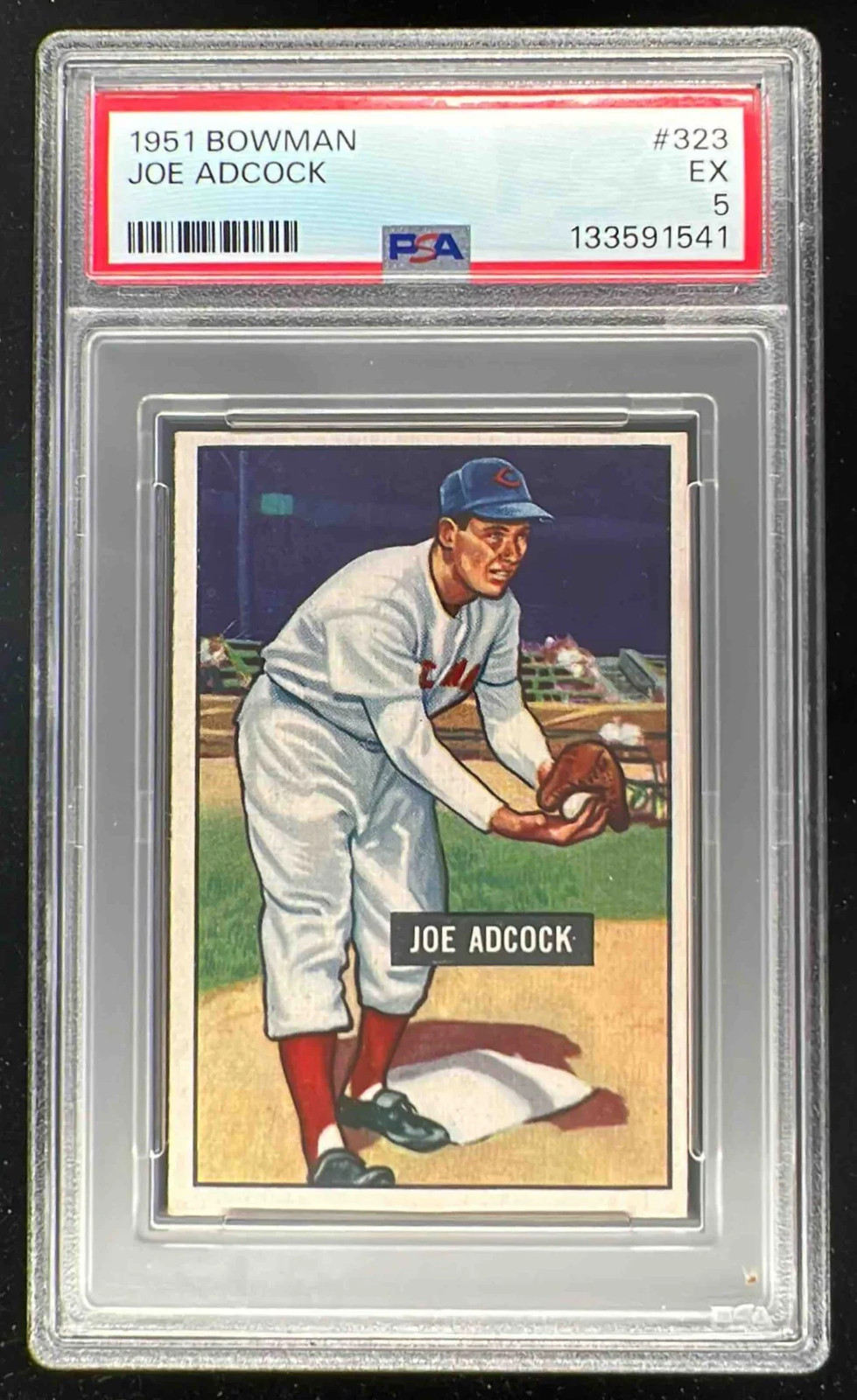 1951 Bowman #323 Joe Adcock RC PSA 5